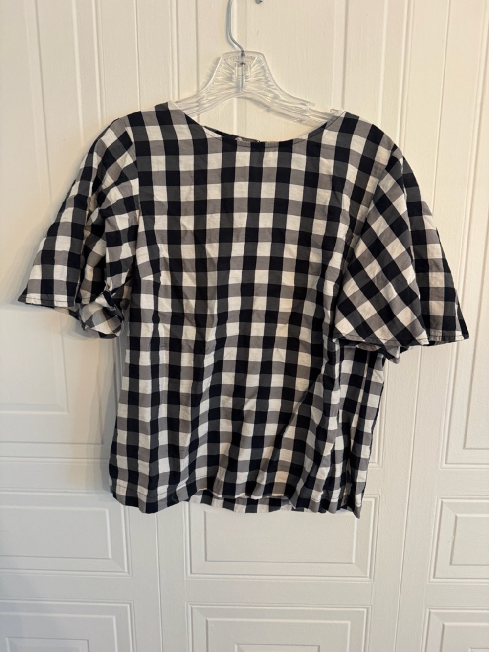 a new day Black and White Gingham Women’s Top Size Small